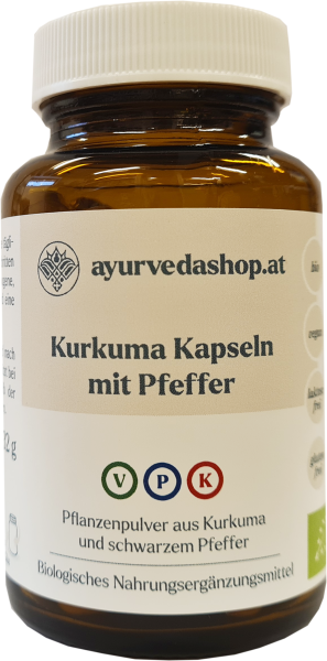 Kurkuma Kapseln mit Pfeffer, Bio, 60Kps., 32g