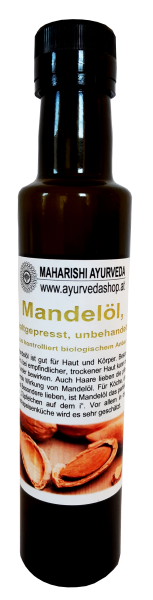 Mandelöl kaltgepresst und unbehandelt, Bio, 250ml