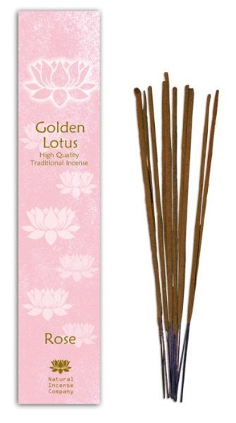 Räucherstäbchen Rose Golden Lotus, 20g
